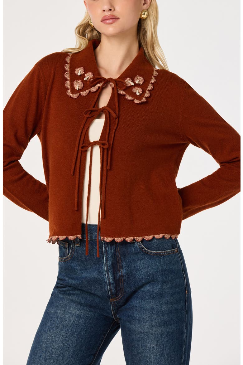 Keana Cardigan, Alternate, color, RUST