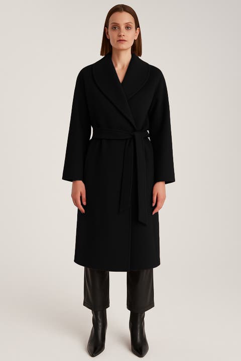 Cashmere Hooded Long Coat
