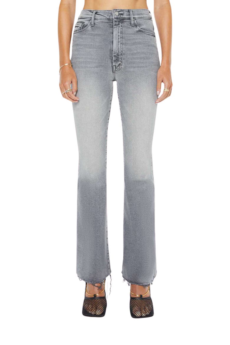 High Waist Fray Hem Flare Jeans, Main, color, CATCH ME OUTSIDE