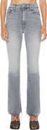 MOTHER High Waist Fray Hem Flare Jeans