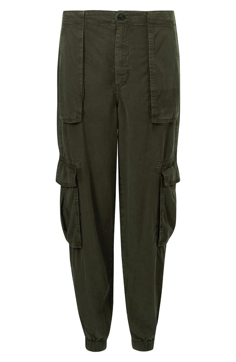 AllSaints Freda Tencel<sup>®</sup> Lyocell Cargo Joggers, Alternate, color, Khaki Green