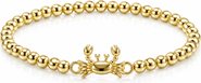 DLORIA Golden Crab Beaded Bracelet
