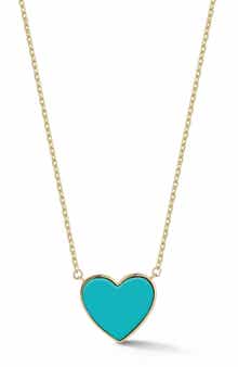 Ember Fine Jewelry Turquoise Heart Pendant Necklace