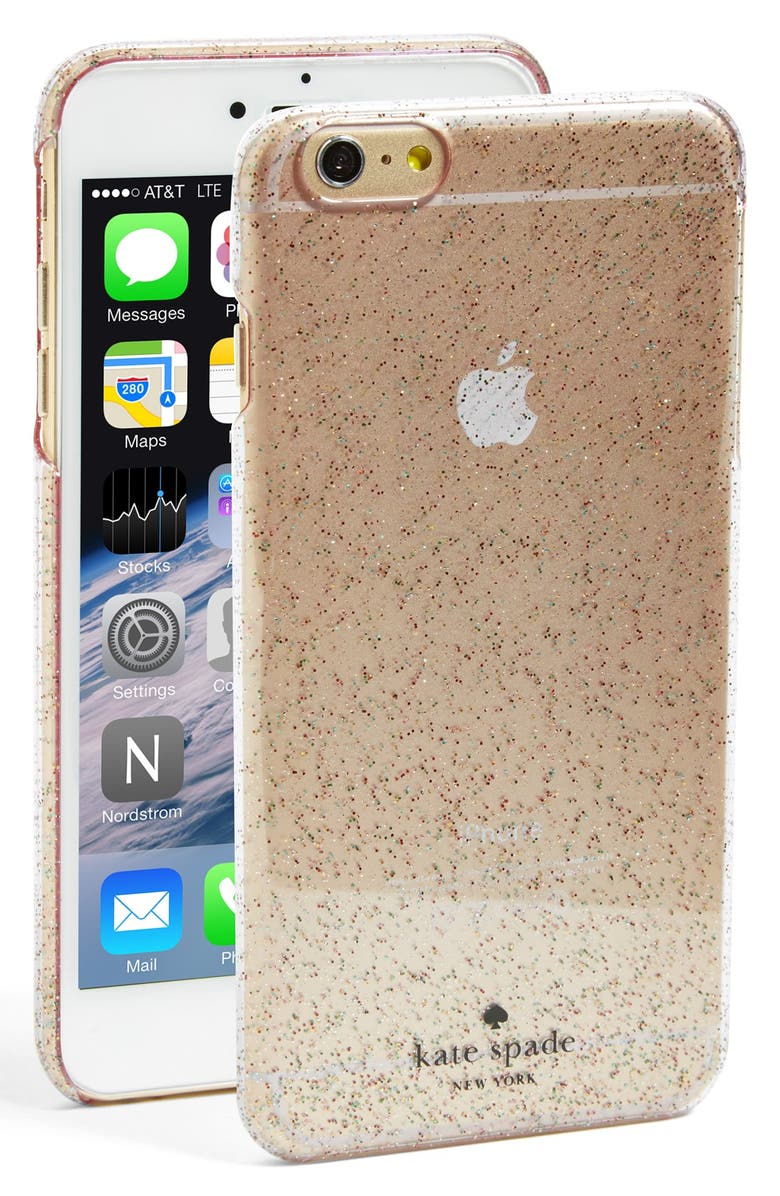 Kate Spade New York glitter iPhone 6 Plus/6s Plus case, Main, color, 