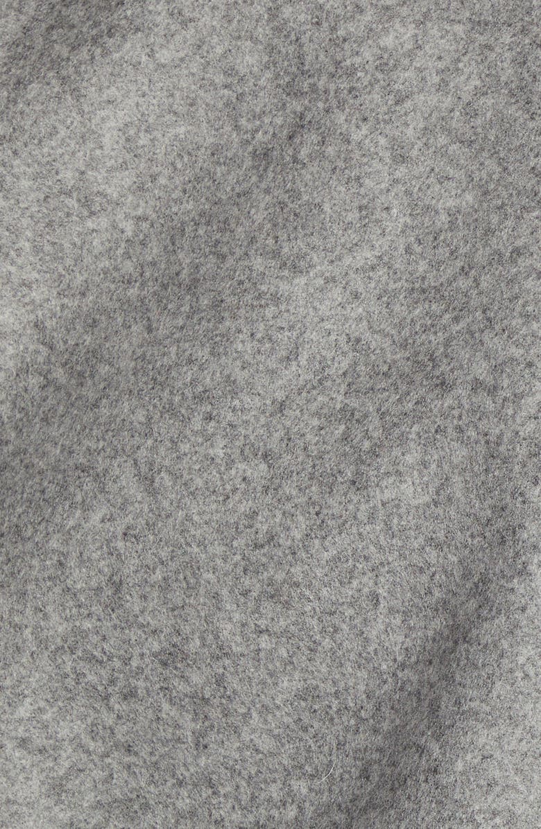 Thom Browne 4-Bar Oversize Wool & Leather Bomber Jacket, Alternate, color, 