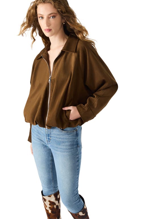 Steve Madden Mackey Faux Suede Jacket In Brown
