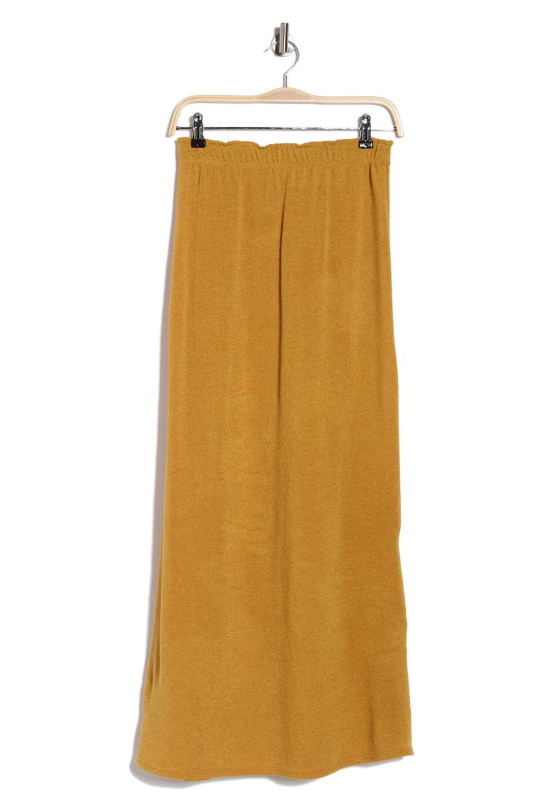Ruffle Slit Maxi Skirt, Alternate, color, MUSTARD