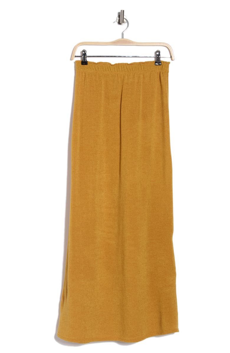 GO COUTURE Ruffle Slit Maxi Skirt, Main, color, Mustard