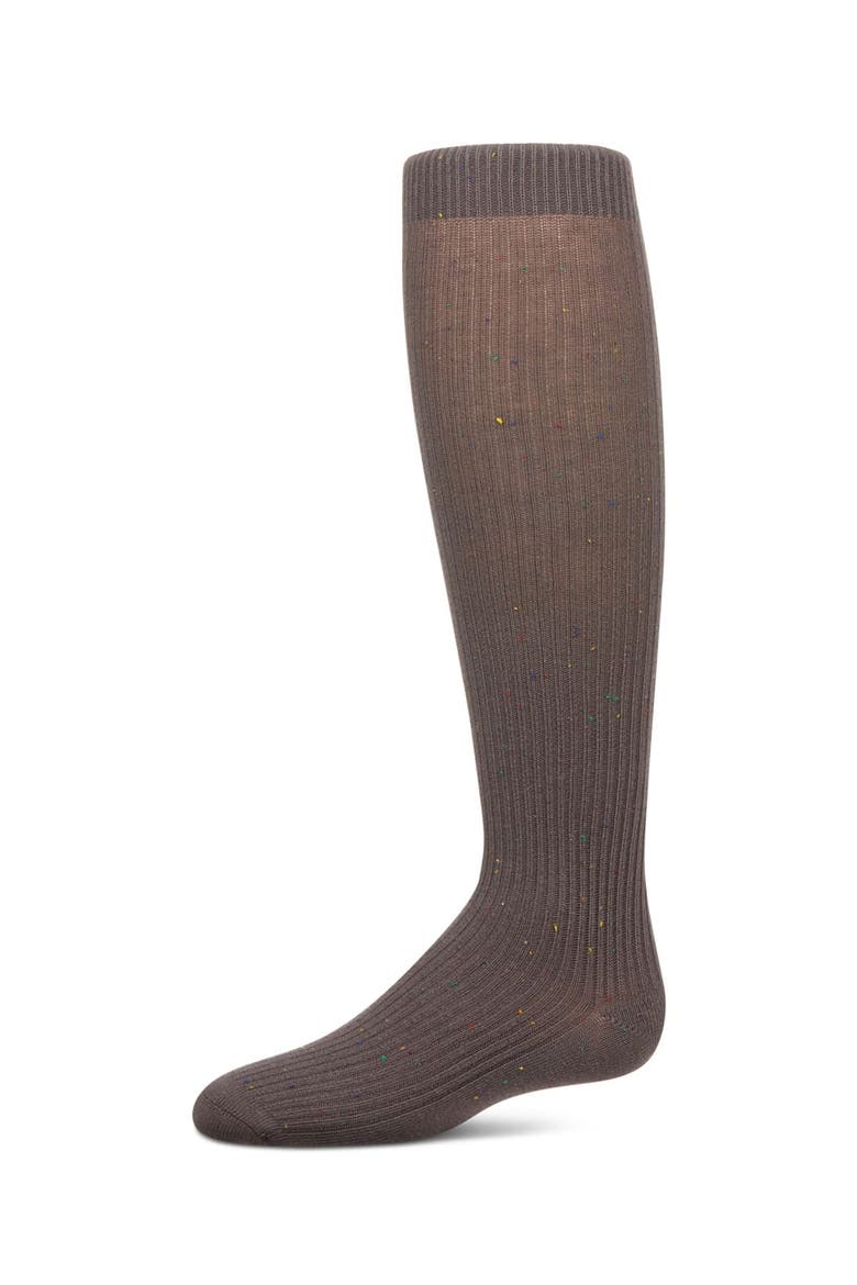 Thin Ribbed Speckled Knee High, Main, color, Charcoal