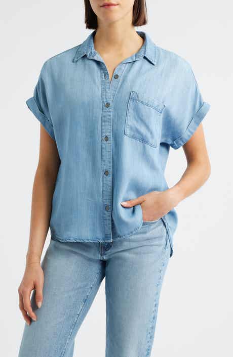 Cloth & Stone Cuffed Denim Shirt