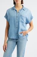 Cloth & Stone Cuffed Denim Shirt