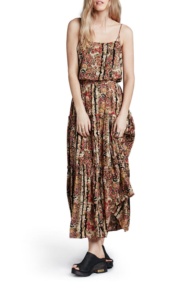Free People 'Valerie' Floral Blouson Maxi Dress, Main, color, 