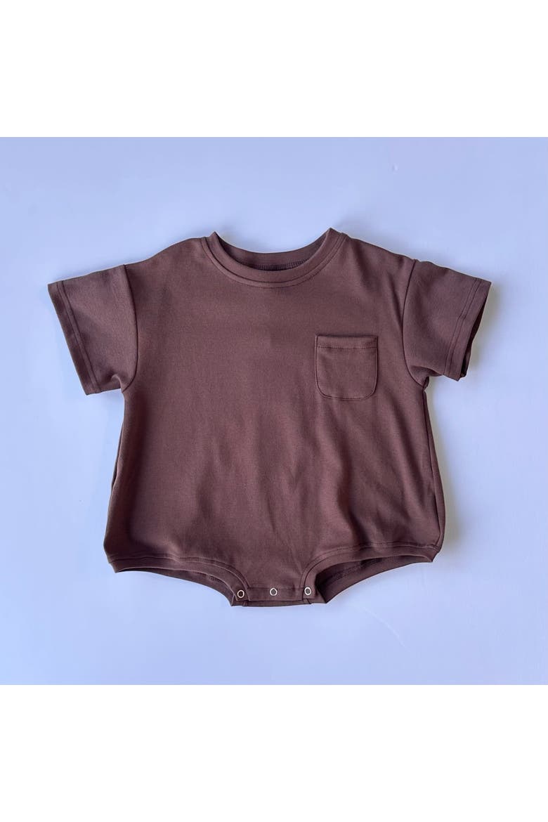 Cory Pocket Romper, Main, color, Chocolate