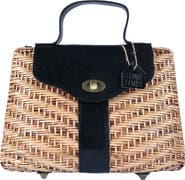 Jelavu Nori Handwoven Rattan Top Handle Bag