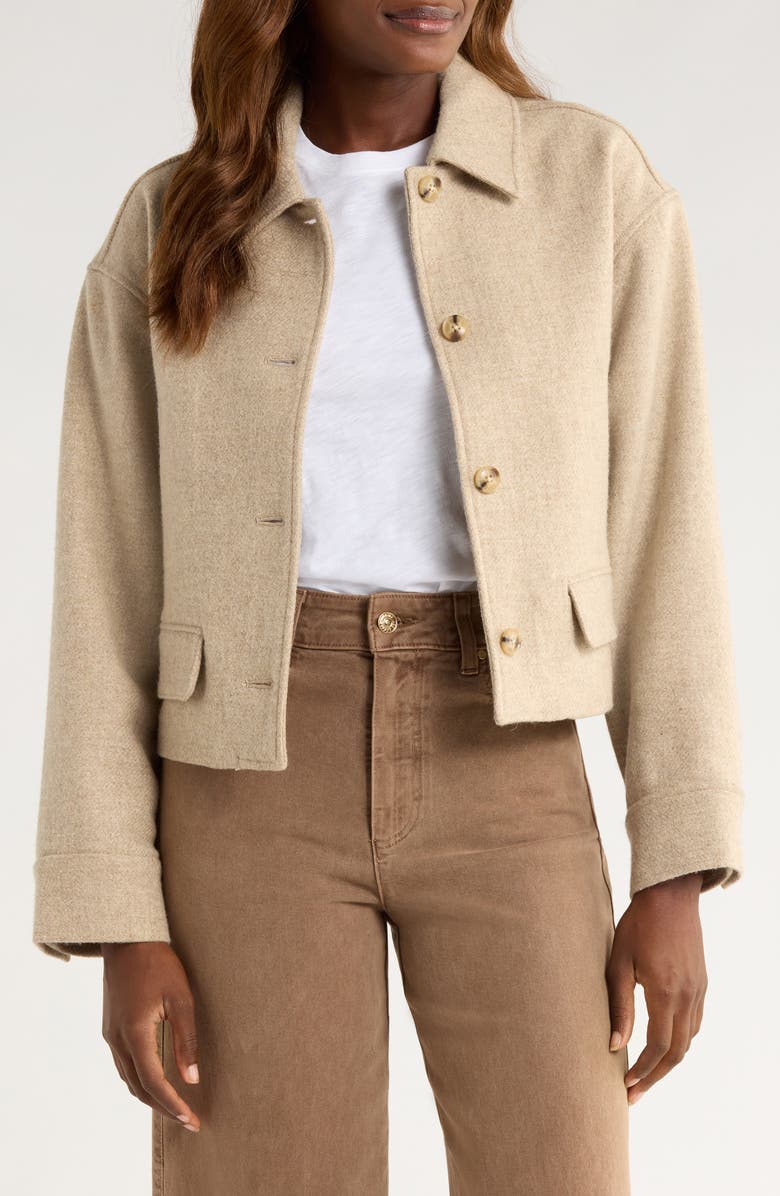 PAIGE Alfie Wool Jacket, Main, color, Taupe Multi