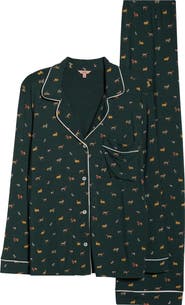 Eberjey Gisele Printed Long Pajamas