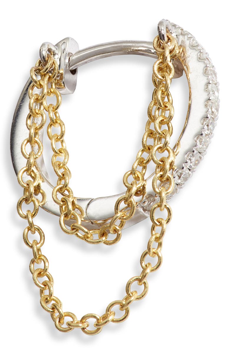 Meira T Chain Huggie Hoop Earrings, Alternate, color, 