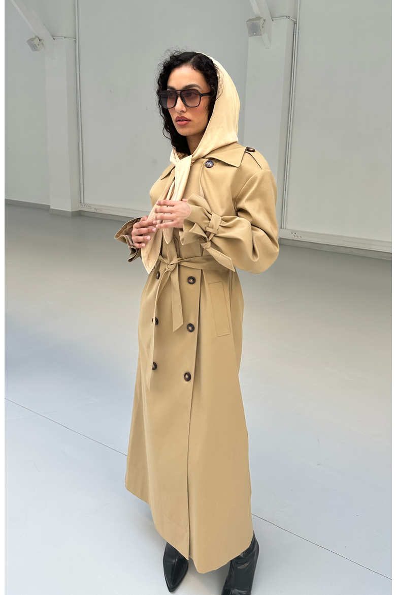 Aurora Trench Coat, Alternate, color, Camel