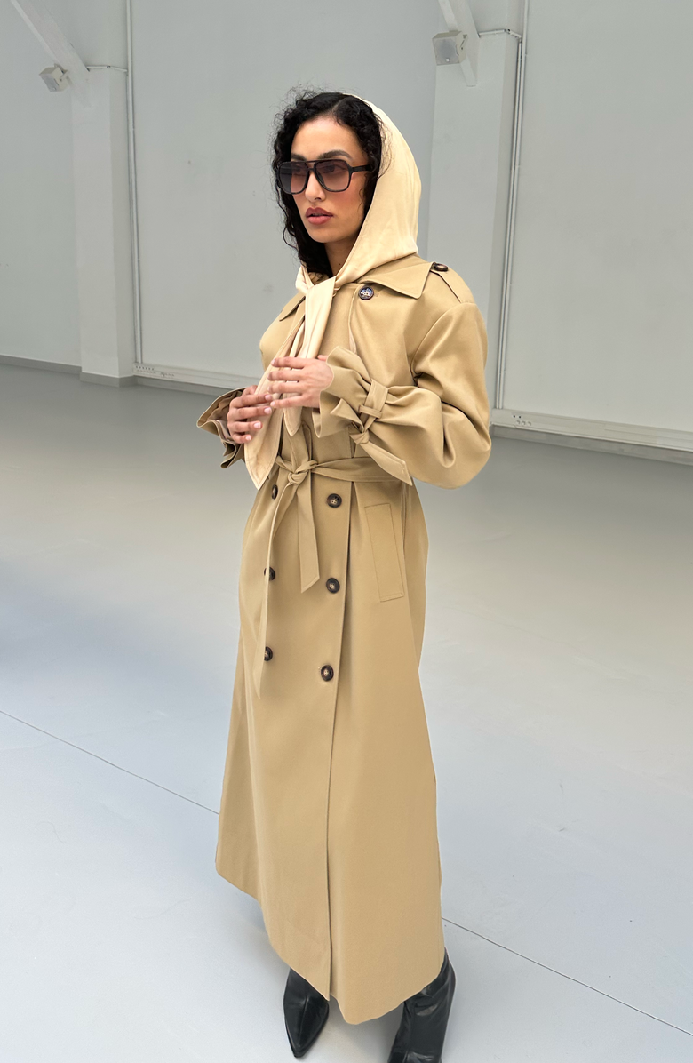 SAEMDI Aurora Trench Coat, Alternate, color, Camel