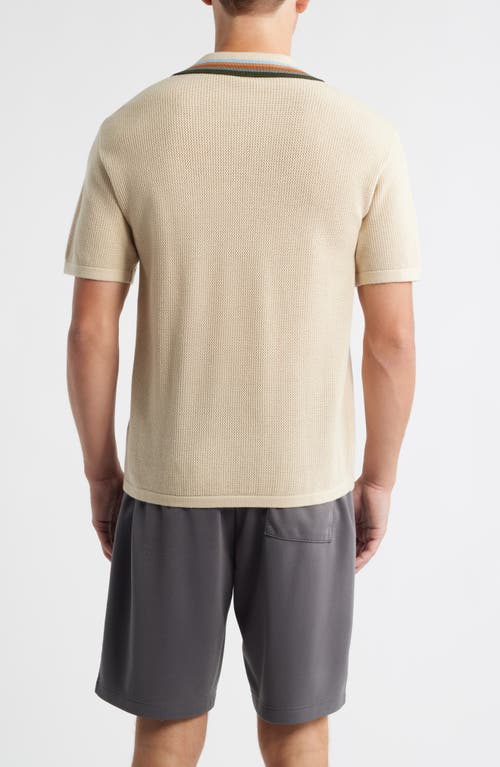 Mavrans Rayas Open Stitch Polo In Gray