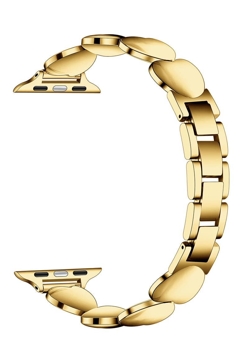Aphrodite Heart Bracelet Apple Watch® Watchband, Alternate, color, GOLD