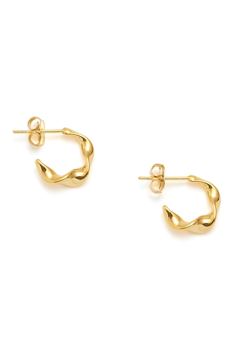 Twist Hoop Earrings, Alternate, color, GOLD