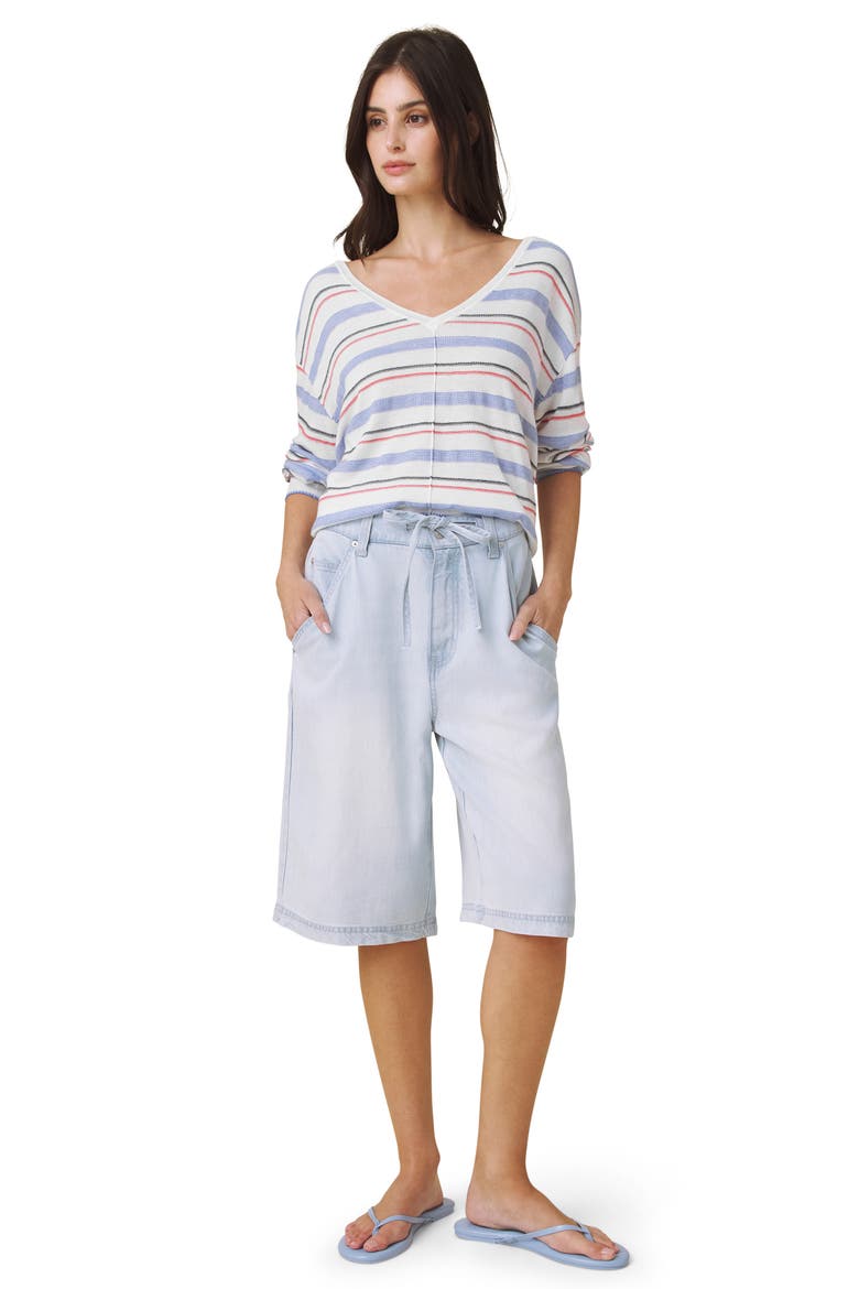 Erica Stripe Sweater, Alternate, color, WHITE/ AZURE BLUE/ MULTI