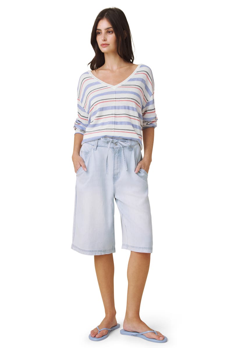 Splendid Erica Stripe Sweater, Alternate, color, White/ Azure Blue/ Multi