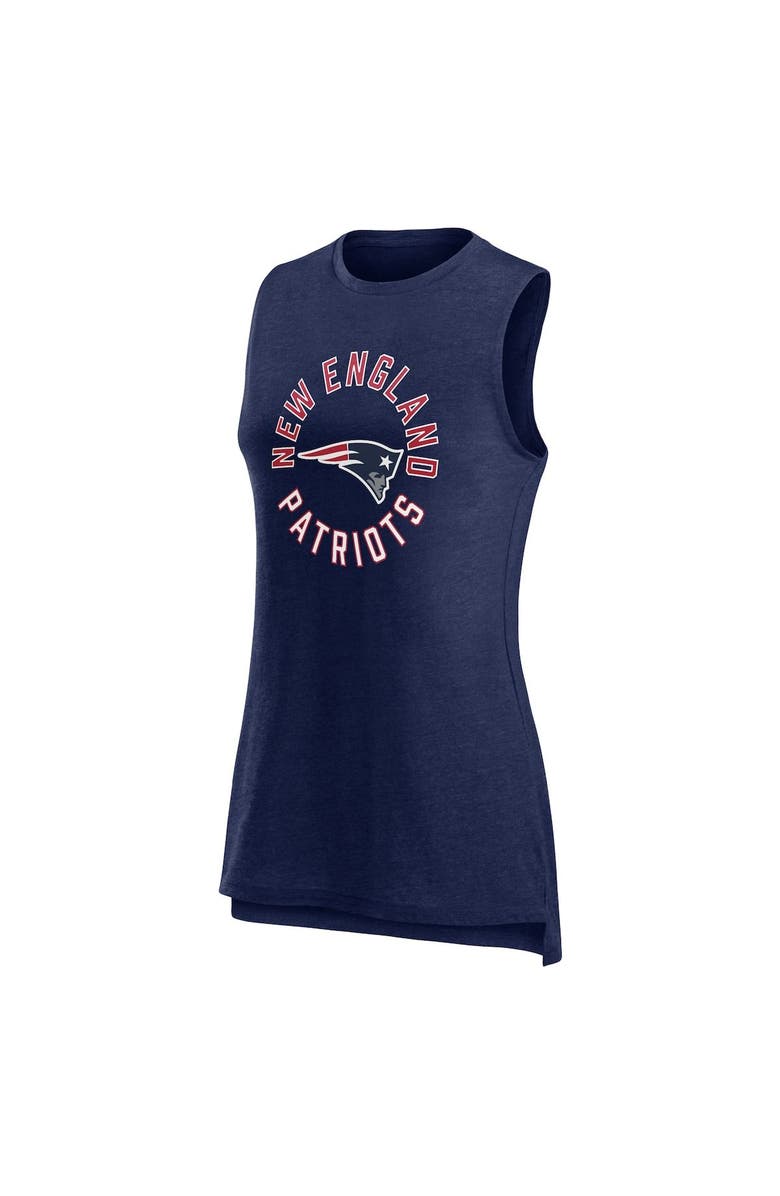 FANATICS Women's Fanatics Branded  Heather Navy New England Patriots What Goes Around Tank Top, Alternate, color, 