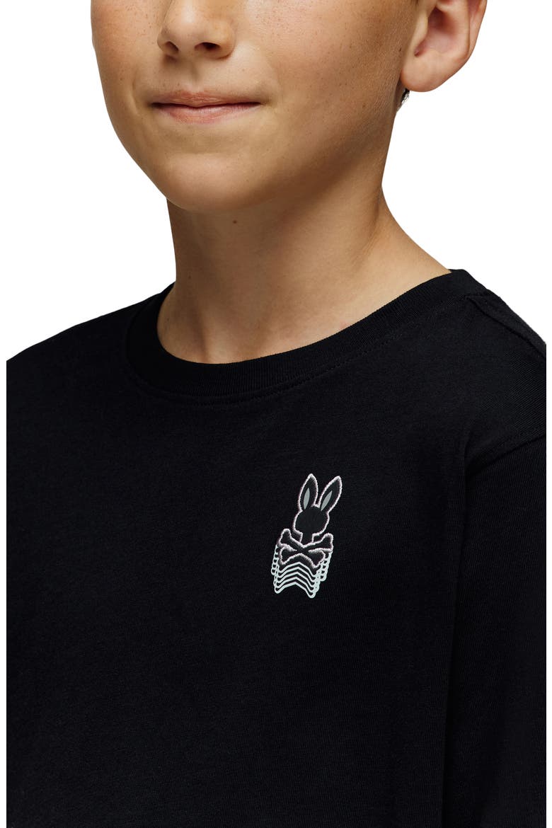 Kids' Johnny Pima Cotton Graphic T-Shirt, Alternate, color, BLACK