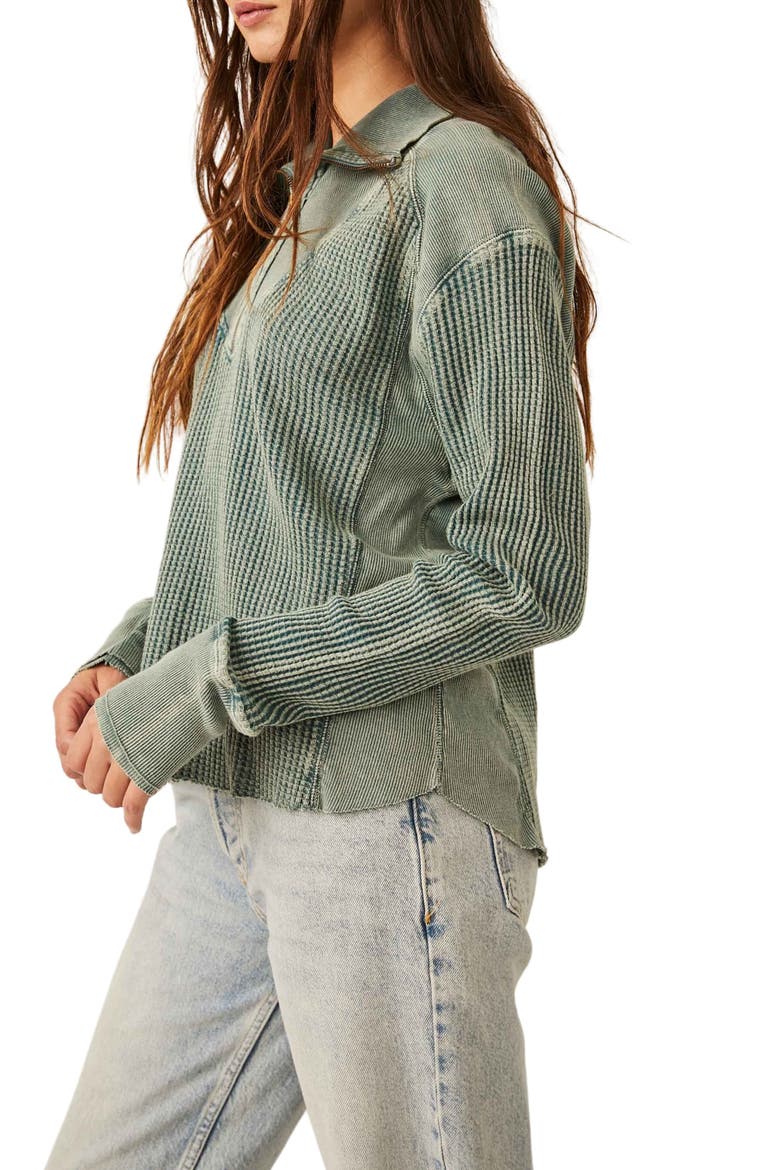 Ashton Half Zip Thermal Top, Alternate, color, DRIED PINE