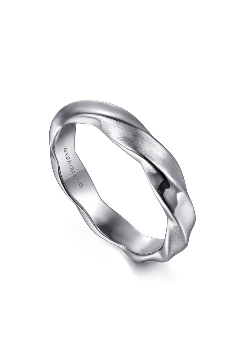 Meridian Sterling Silver Twisted Band Ring, Alternate, color, STERLING SILVER
