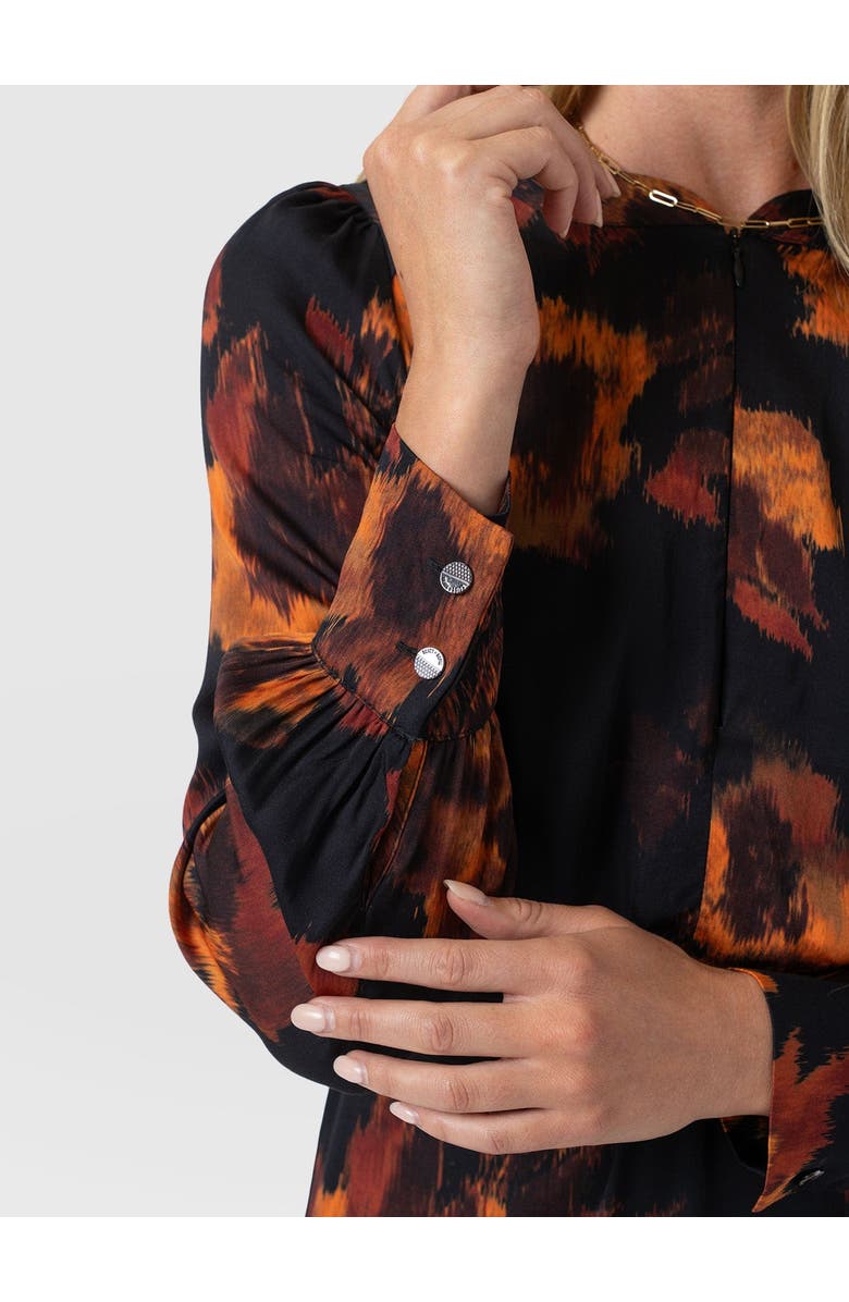 Saint + Sofia Mini Adaline Zip Up Dress, Alternate, color, Autumn Floral