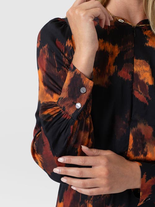 Saint + Sofia Mini Adaline Zip Up Dress In Black