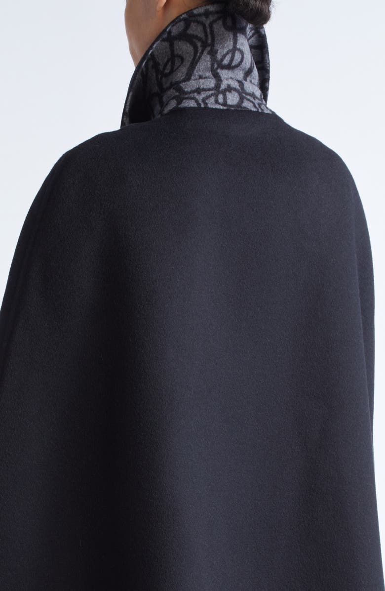 Burberry Maud Wool Blend Cape, Alternate, color,