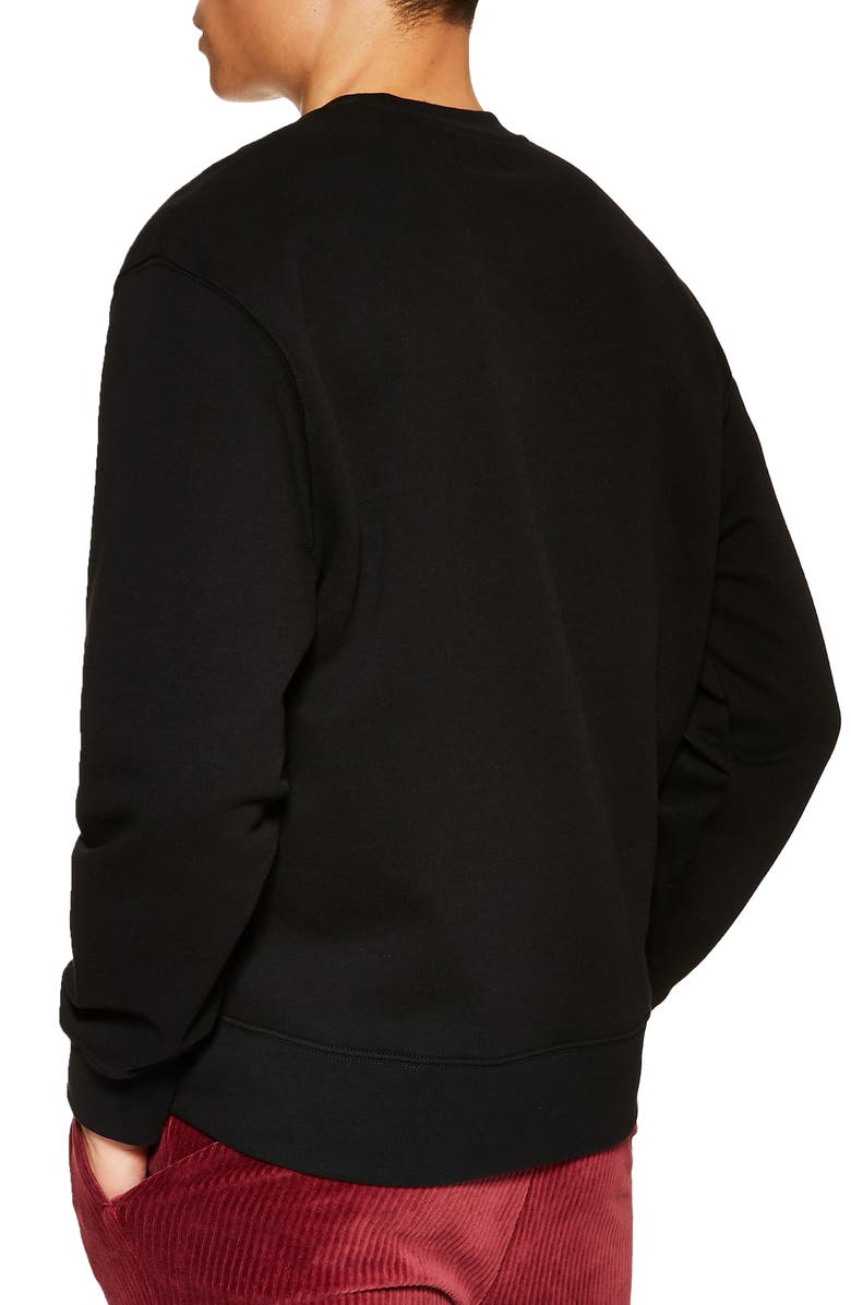 Topman Crewneck Sweatshirt, Alternate, color, 
