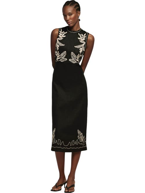 MINT VELVET MINT VELVET EMBROIDERED MIDI DRESS