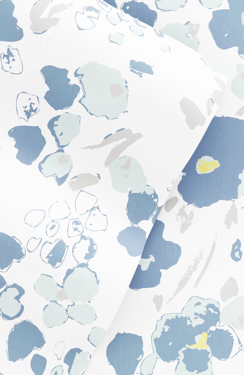 HOMESPUN HOME SPUN Premium Ultra Soft Violets Pattern 4-Piece Bed Sheets Set, Alternate, color, Light Blue