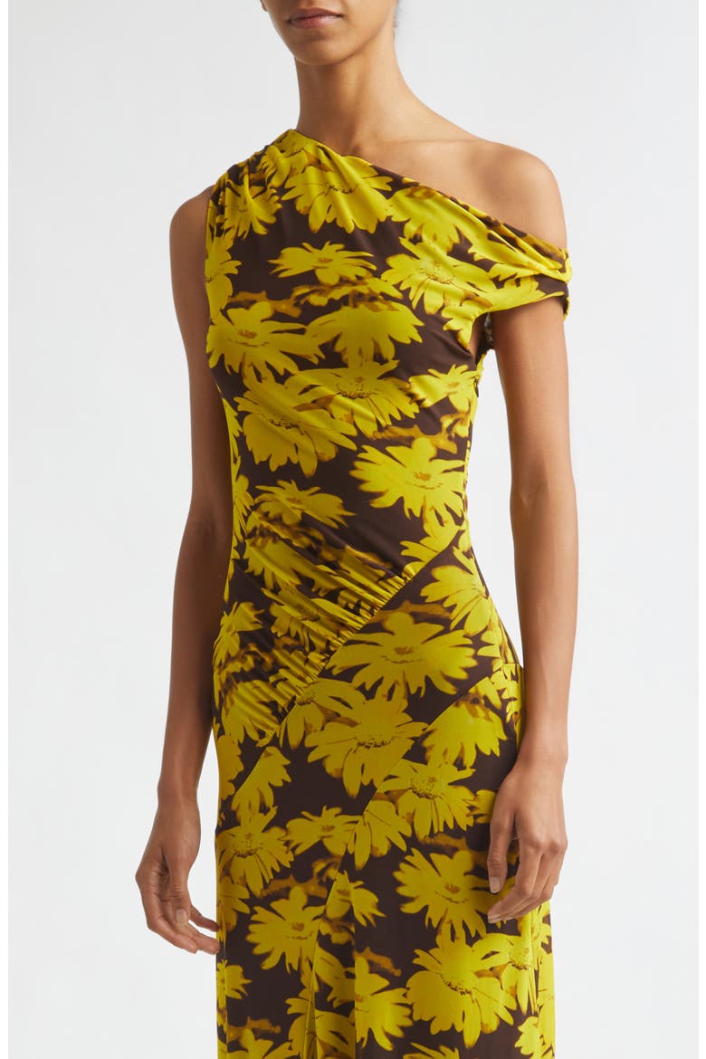 Amaris Floral Print Maxi Dress, Alternate, color, GOLDEN DAISY