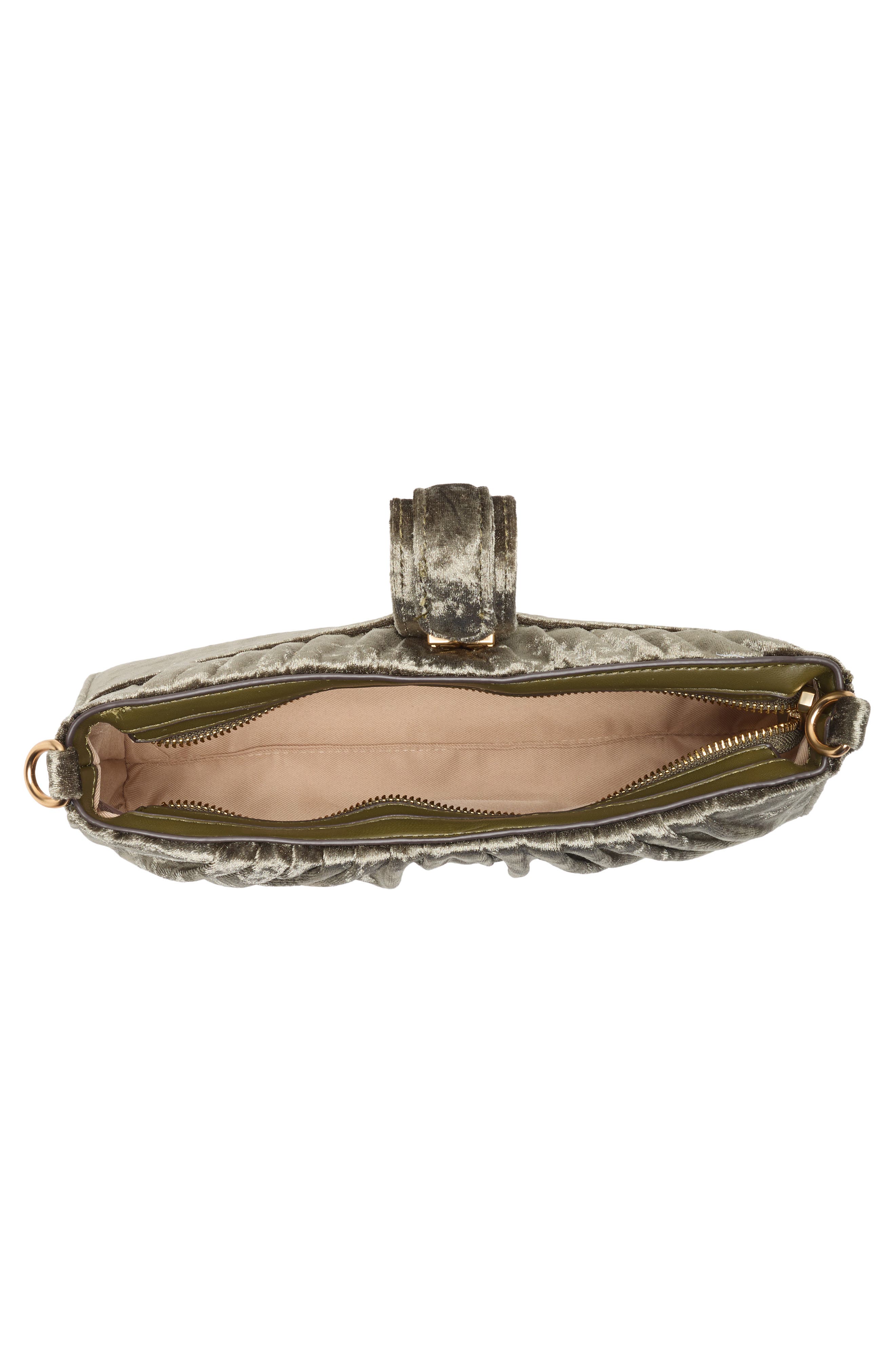 Sam Edelman Ellie Pleated Clutch, Alternate, color, Forest Green