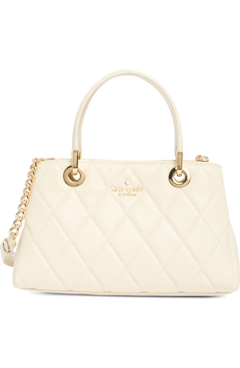Kate Spade New York carey quilted leather satchel, Main, color, Meringue