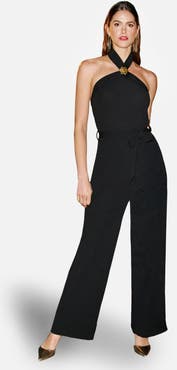 Yumi Halter Neck Wide Leg Jumpsuit