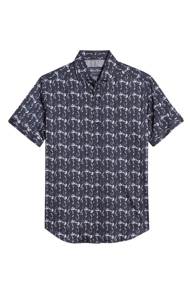 Robert Graham Tucker Short Sleeve Button-Up Shirt, Alternate, color, 