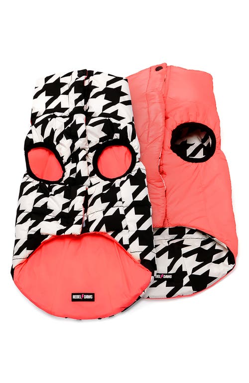 Rebel Dawg Reversible Dog Puffer Coat In Black