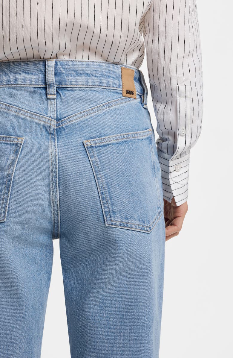 BOSS Parkway Slim Straight Leg Jeans, Alternate, color, Medium Blue