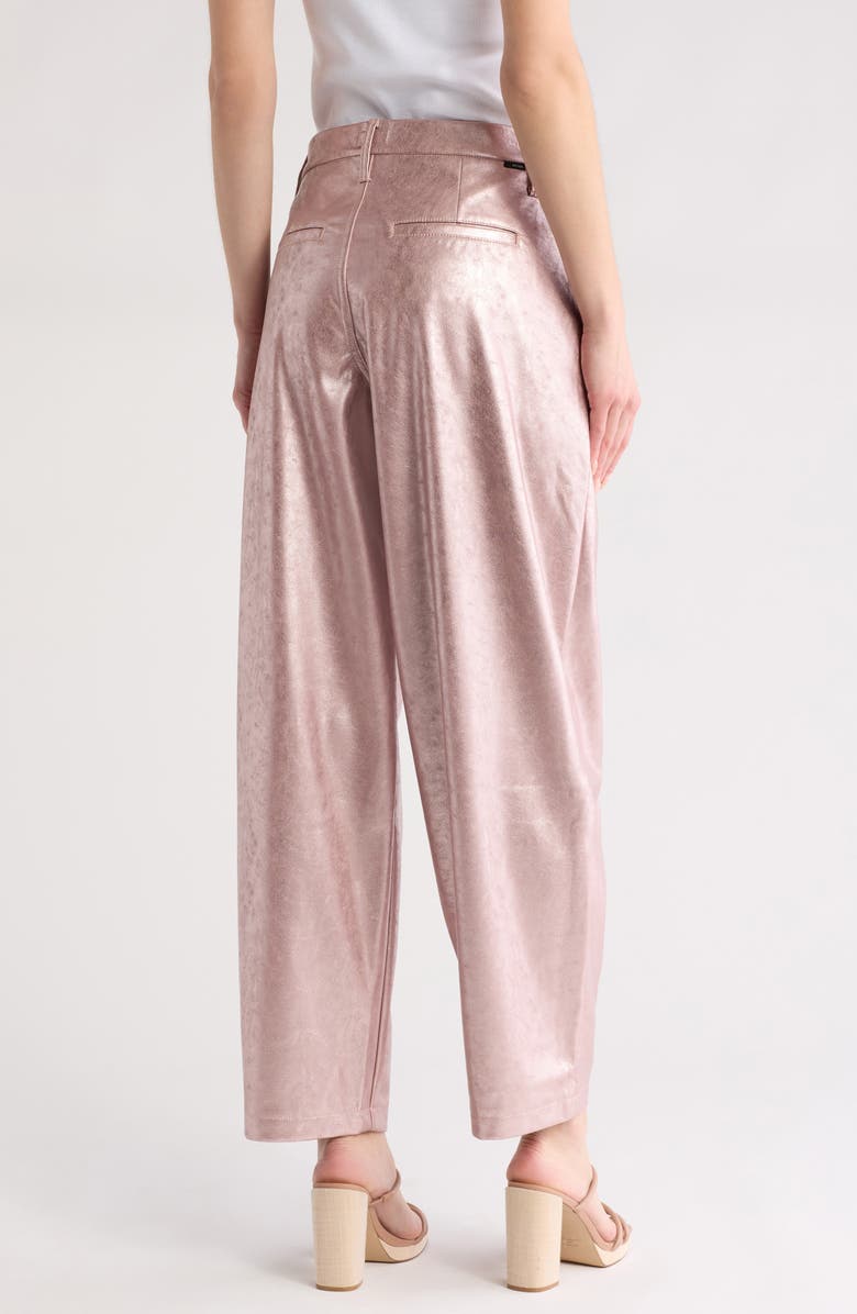 MOTHER The Pleated Metallic Starlet Pants, Alternate, color, Pinky Swear
