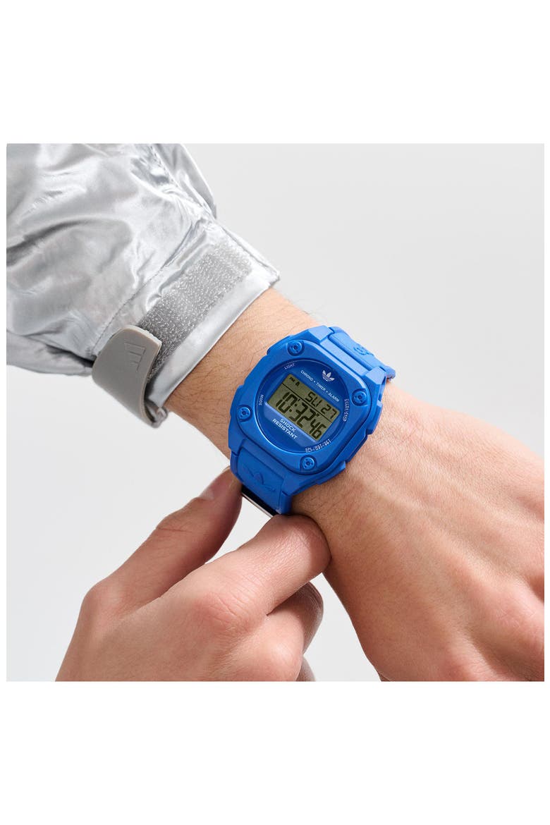 City Tech 4 Silicone Strap Watch, 42mm, Alternate, color, BLUE