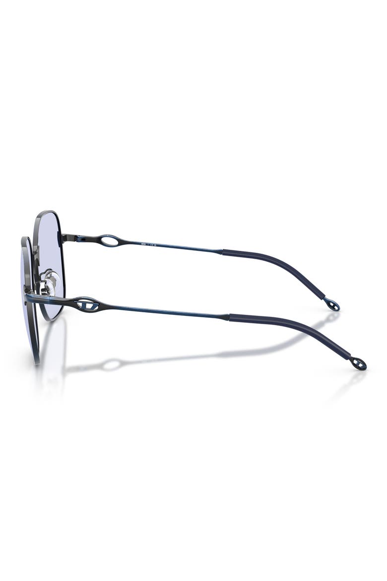 55mm Square Sunglasses, Alternate, color, BRUSHED ANTIQUE BLUE / BLUE