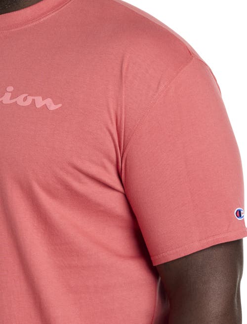 Champion Big & Tall Tonal Script T-shirt In Washed Red Tonal