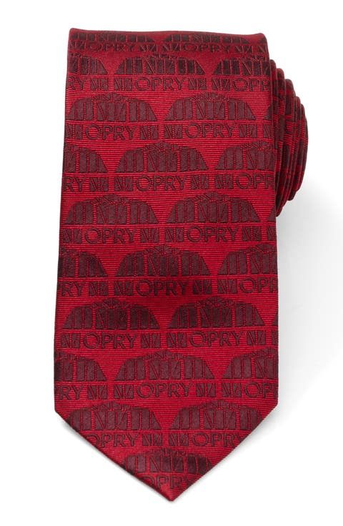 Grand Ole Opry Auditorium Jacquard Silk Blend Neck Tie